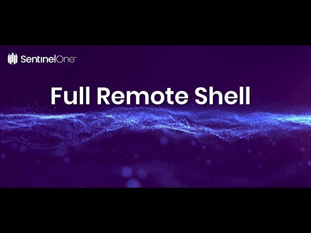 [FEATURE SPOTLIGHT] SentinelOne Full Remote Shell | SentinelOne JP